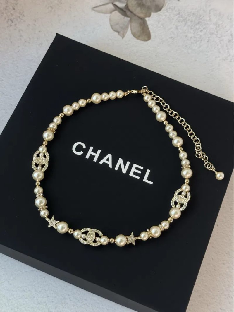 Кольє та чокери chanel нові, з камінням та перлинками — фото 2