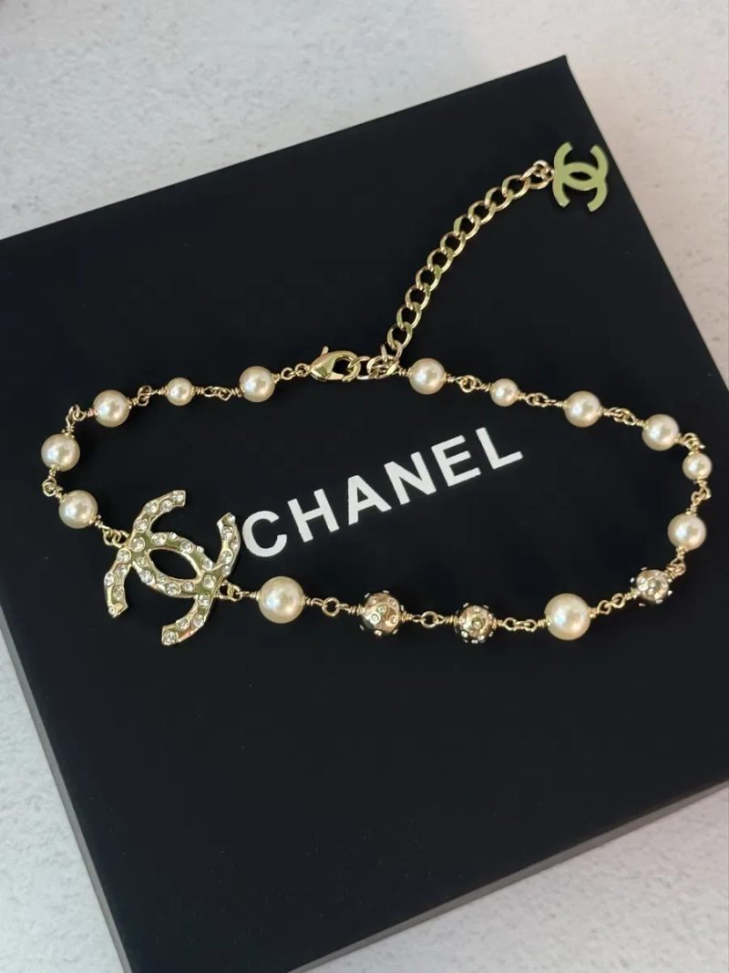 Кольє та чокери chanel нові, з камінням та перлинками — фото 4