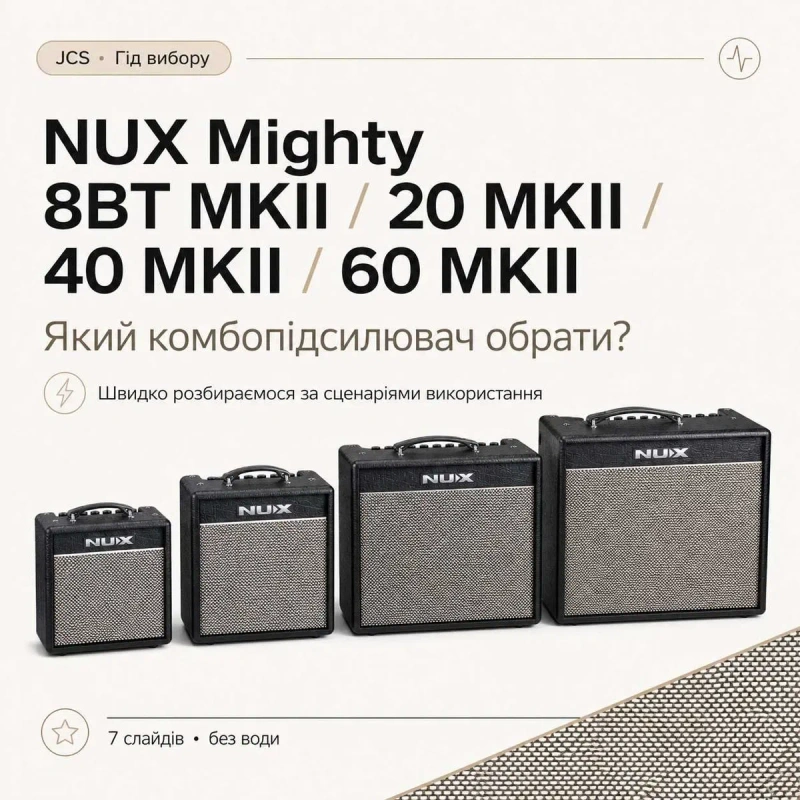 Комбо NUX Mighty 8BT MKII/ 20BT MKII / 40BT та 60BT MKII — фото 2