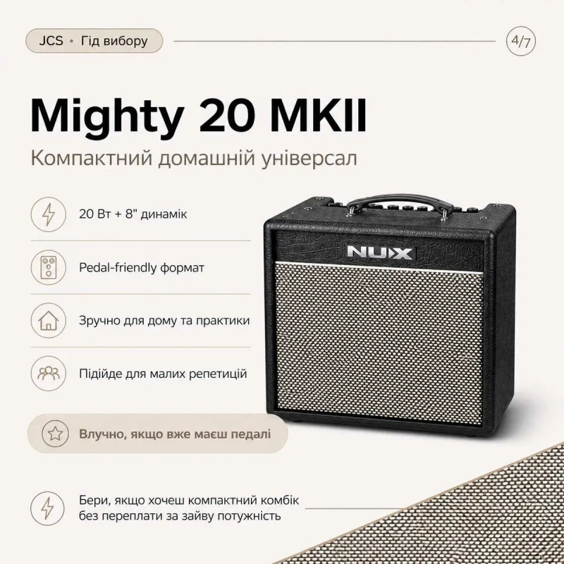 Комбо NUX Mighty 8BT MKII/ 20BT MKII / 40BT та 60BT MKII — фото 5