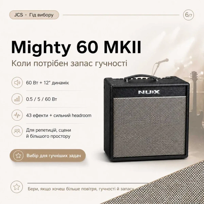 Комбо NUX Mighty 8BT MKII/ 20BT MKII / 40BT та 60BT MKII — фото 7