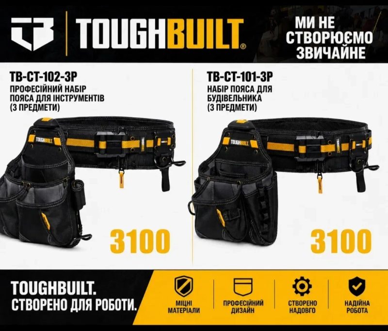 Комплект Toughbuilt пояс для інструментів сумка для інструментів — фото 2