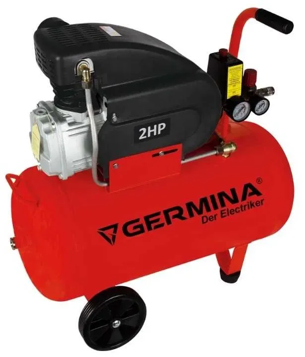 Компресор 50 л GERMINA 200 л/хв 8 бар повітряний поршневий компрессор повітряний автомобільний для фарбування електричний повітряний воздушный — фото 2