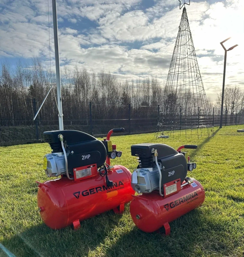 Компресор 50 л GERMINA 200 л/хв 8 бар повітряний поршневий компрессор повітряний автомобільний для фарбування електричний повітряний воздушный — фото 6