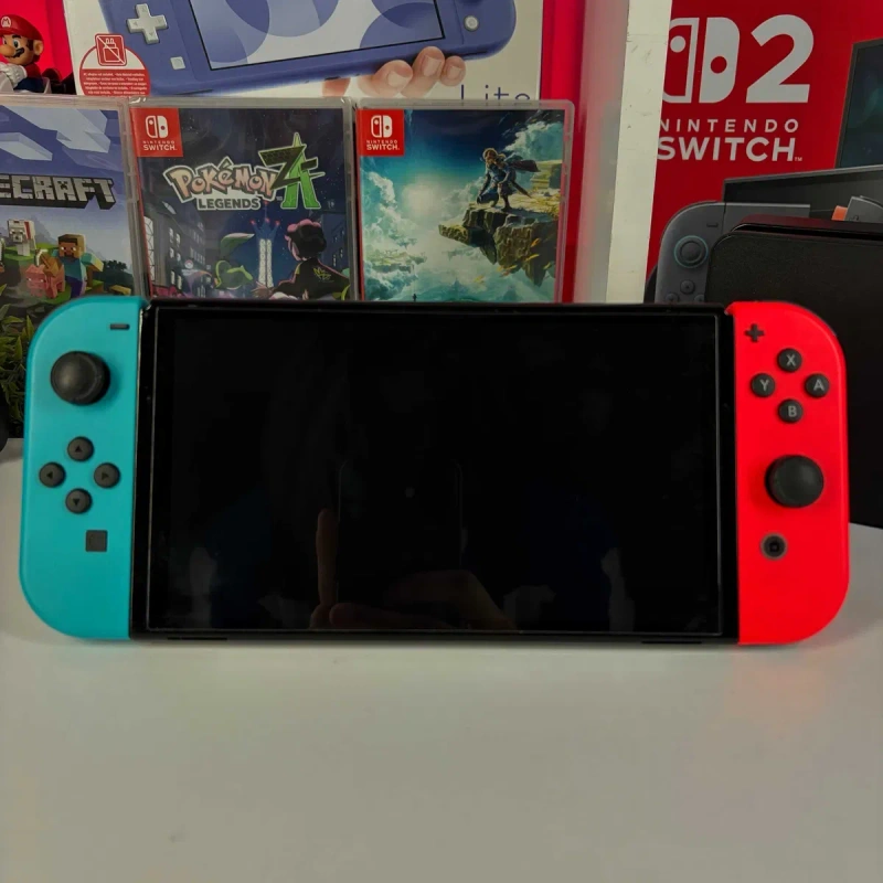 Консоль Nintendo Switch OLED Model HEG-001 64GB Blue Red Б/У портативна консоль Нінтендо свіч олед асортимент — фото 2
