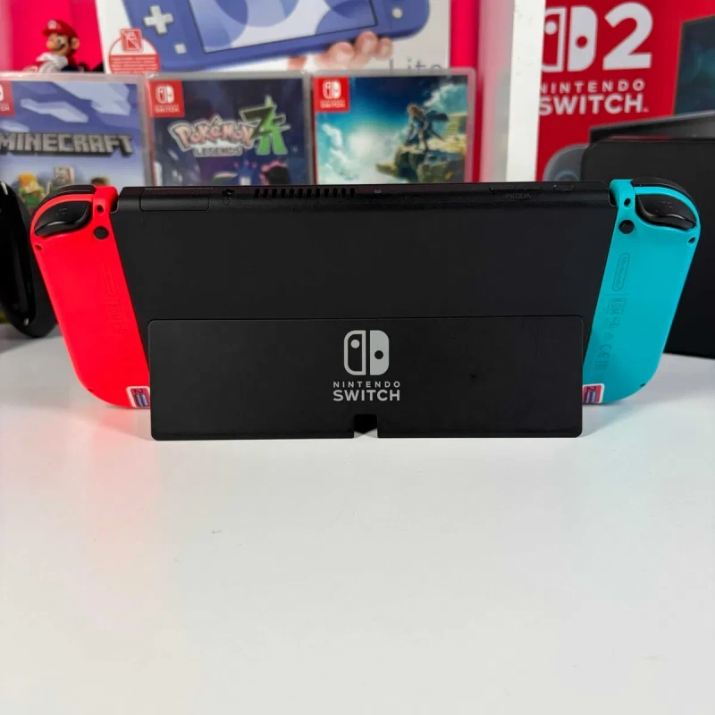 Консоль Nintendo Switch OLED Model HEG-001 64GB Blue Red Б/У портативна консоль Нінтендо свіч олед асортимент — фото 3