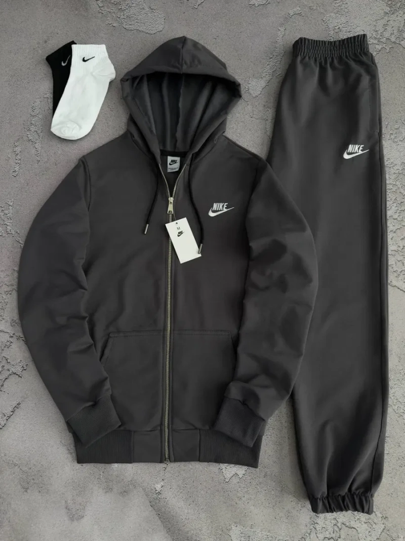 Костюм NIKE зіп-худі та штани + Подарунок! Спортивний костюм найк норма та батал. — фото 2