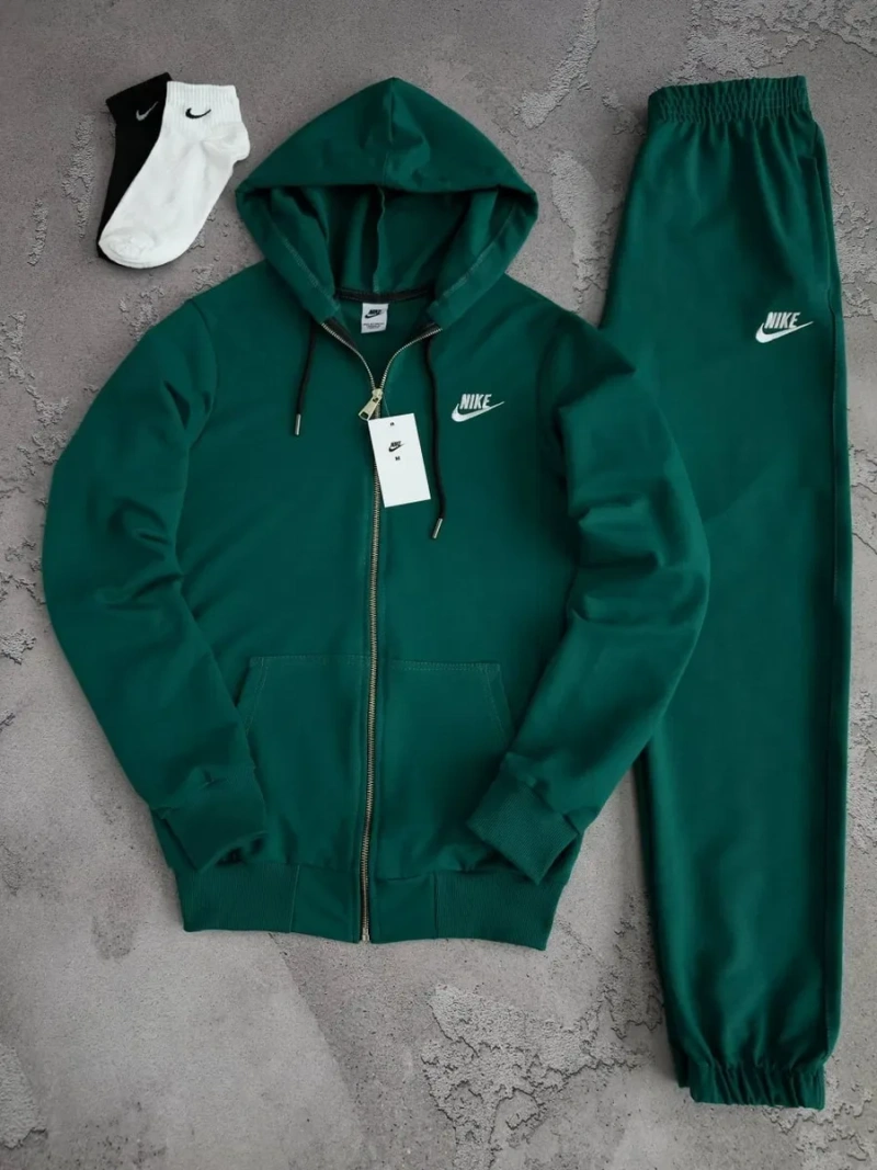 Костюм NIKE зіп-худі та штани + Подарунок! Спортивний костюм найк норма та батал. — фото 4