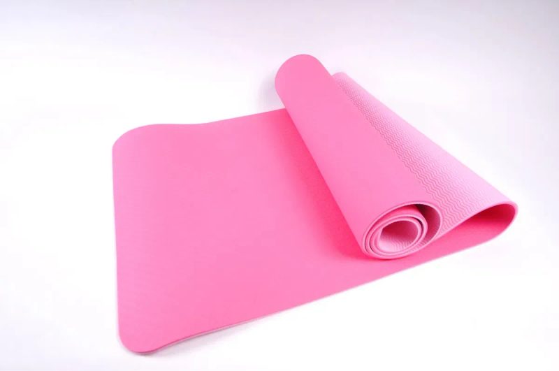 Коврик + чехол Yoga Mat TPE 6/8мм, каремат для фитнеса, йоги,пилатеса — фото 8