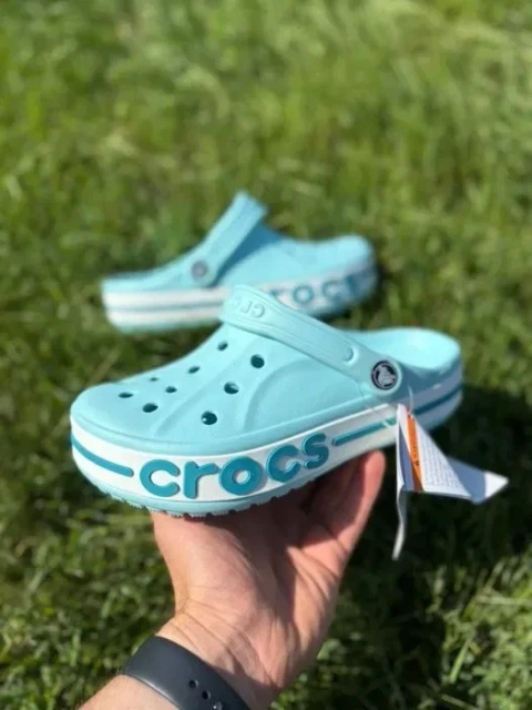 Крокс крокси баябенд жіночі блакитні  crocs bayaband женские кроксы