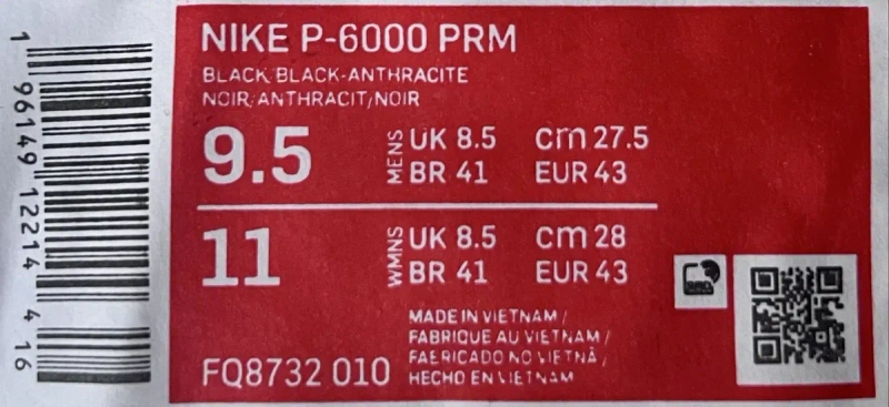 Кросівки чоловічі Nike P-6000 PRM black 41-45 — фото 8