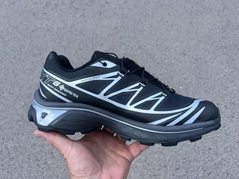 Кросівки чоловічі Salomon XT- Gore-Tex black silver. — фото 3