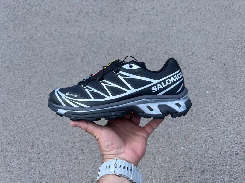 Кросівки чоловічі Salomon XT- Gore-Tex black silver. — фото 4