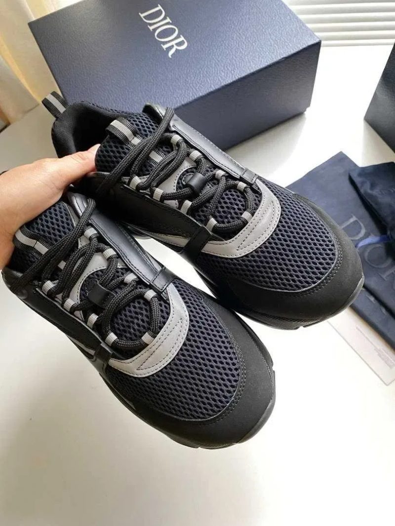 Кросівки Christian Dior B22 Black / чорні шкіряні крістіан діор НОВІ — фото 5