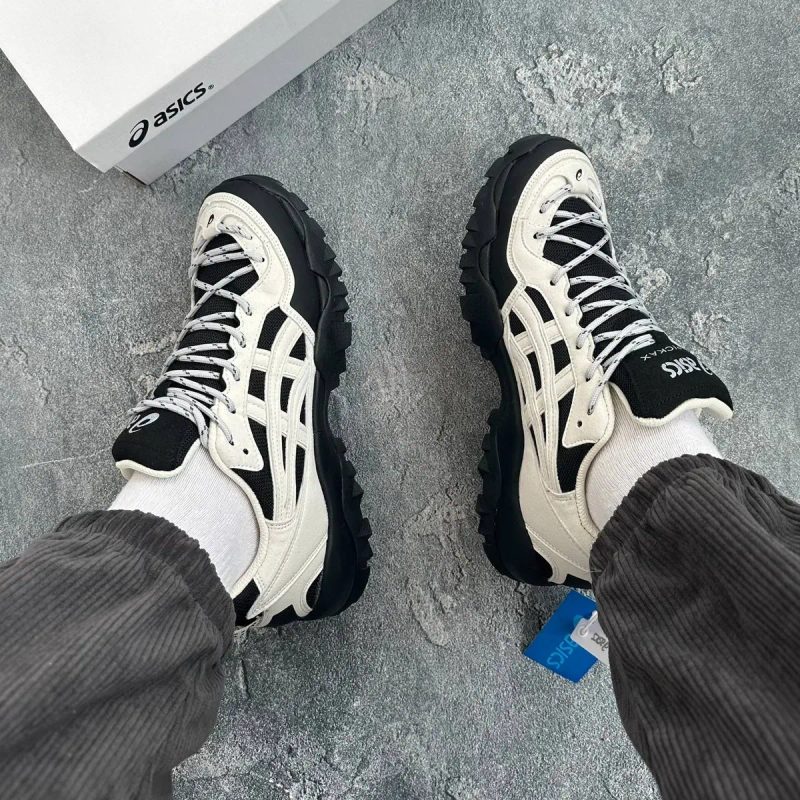 Кросівки Кроссовки Asics Gel-Pickax Oyster light Grey Чёрный Серый Чорний Сірий Кросовки демісезон — фото 5