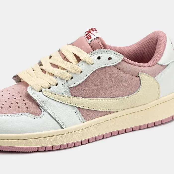Кросівки Кроссовки Nike Air Jordan 1 Low x Travis Scott Pink Рожевий Розовый Кросовки повсякденні — фото 2
