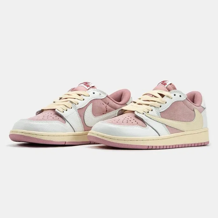 Кросівки Кроссовки Nike Air Jordan 1 Low x Travis Scott Pink Рожевий Розовый Кросовки повсякденні — фото 4