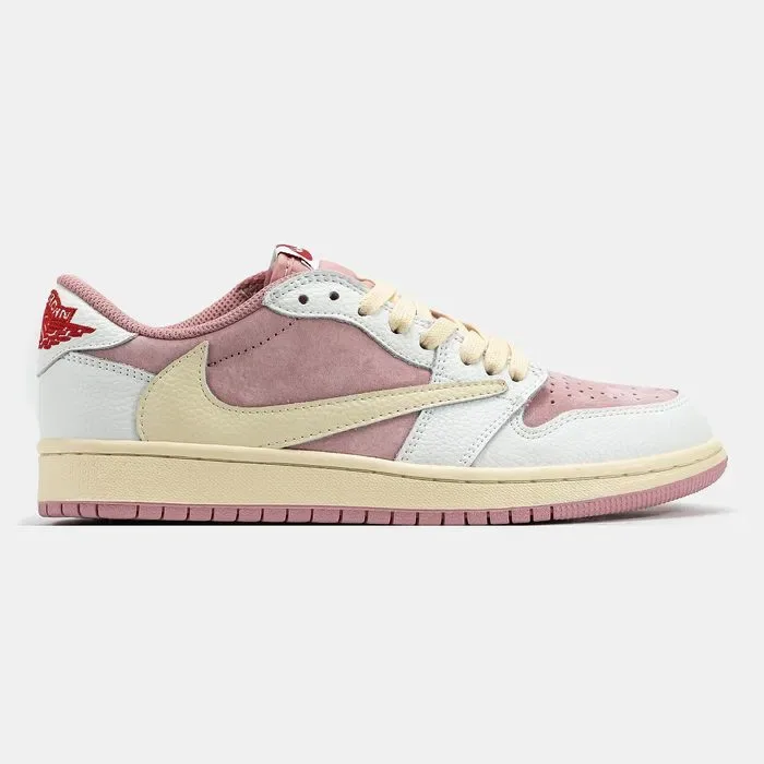 Кросівки Кроссовки Nike Air Jordan 1 Low x Travis Scott Pink Рожевий Розовый Кросовки повсякденні — фото 5