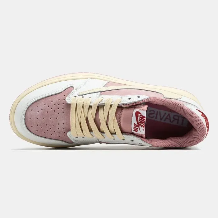 Кросівки Кроссовки Nike Air Jordan 1 Low x Travis Scott Pink Рожевий Розовый Кросовки повсякденні — фото 6