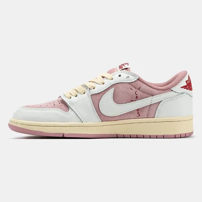 Кросівки Кроссовки Nike Air Jordan 1 Low x Travis Scott Pink Рожевий Розовый Кросовки повсякденні — фото 7
