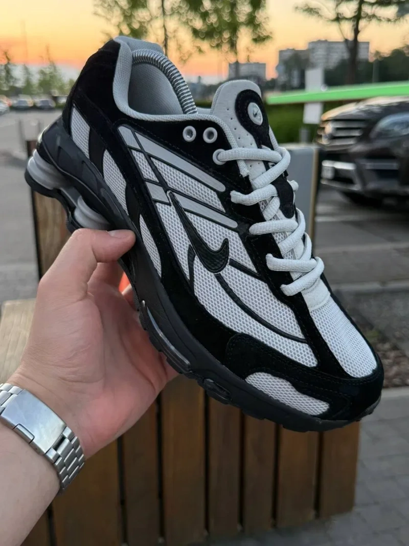 Кросівки Nike SHOX Ride 2 SP, чорно білі сірі кроссовки найк — фото 6