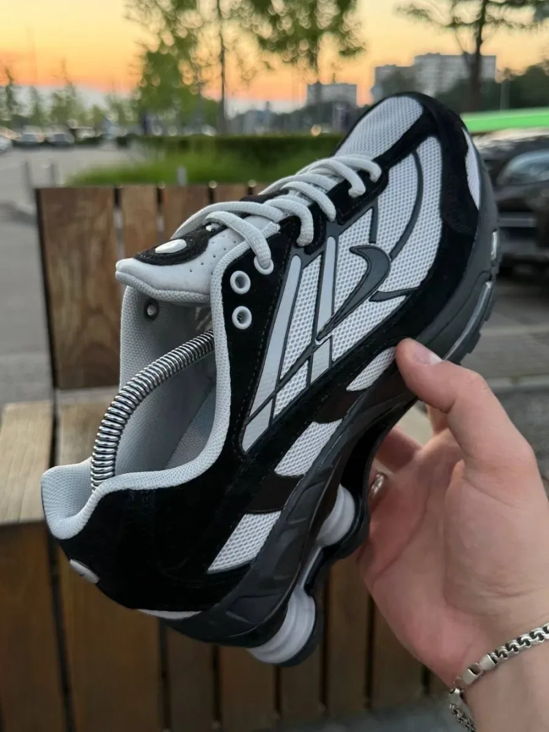Кросівки Nike SHOX Ride 2 SP, чорно білі сірі кроссовки найк — фото 8