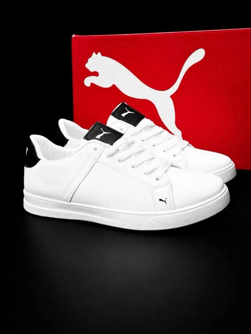 Кросовки на осень Puma мужские Качественные мужские кросовки недорого Красовки пума Натуральная кожа Пума софт Белые красовки кеды — фото 7