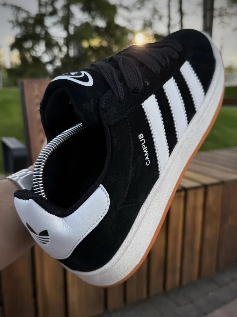 Кроссовки Adidas Campus чоловічі чорно-білі кроссовки кампус адидас — фото 3