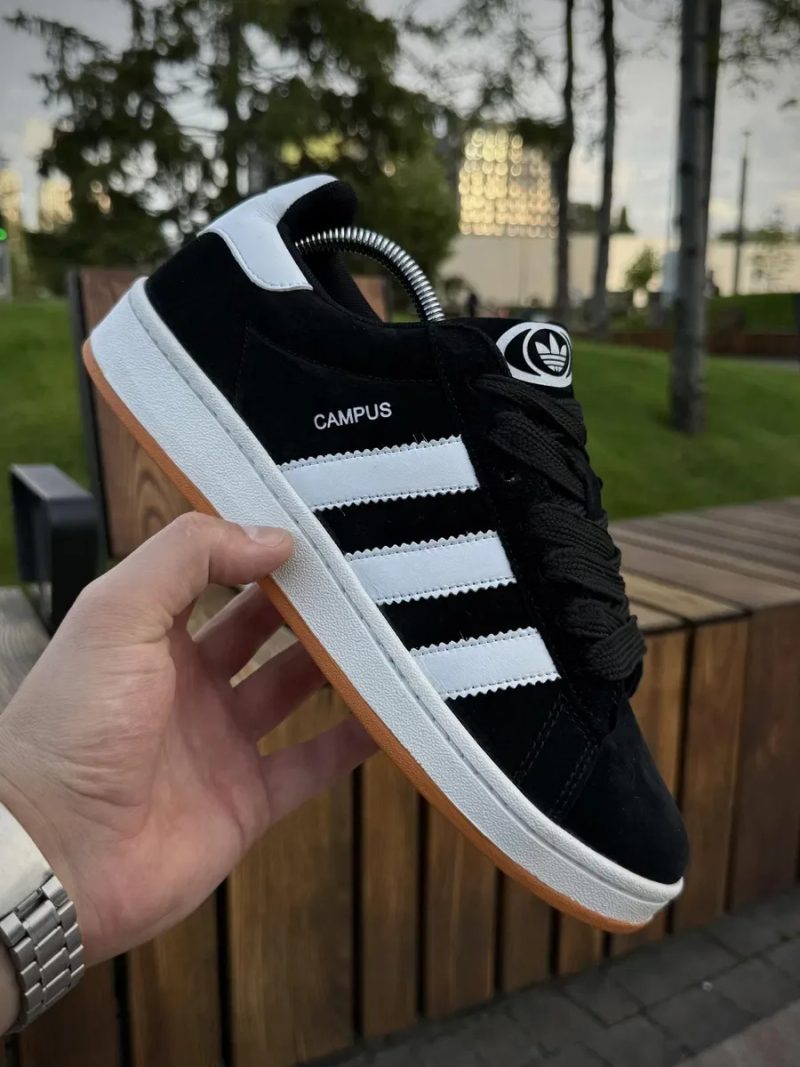 Кроссовки Adidas Campus чоловічі чорно-білі кроссовки кампус адидас — фото 4