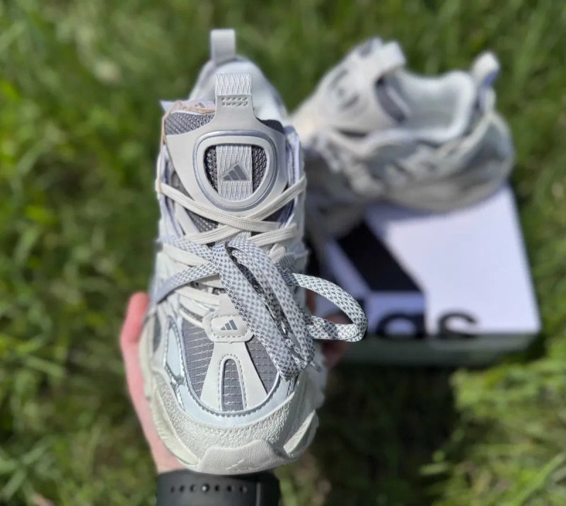 Кроссовки Adidas Vento XLG Runner Deluxe Sail Grey/Core White/Off White /Кросівки Жіночі Венто Dirty White / Silver — фото 4