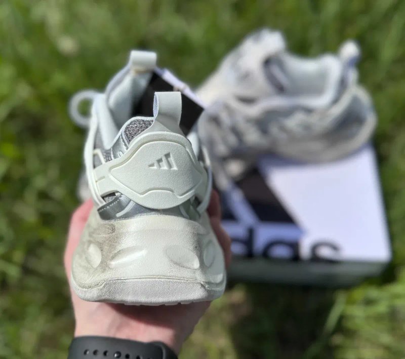 Кроссовки Adidas Vento XLG Runner Deluxe Sail Grey/Core White/Off White /Кросівки Жіночі Венто Dirty White / Silver — фото 5