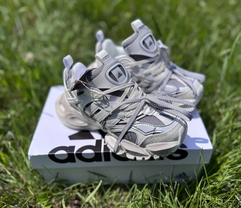 Кроссовки Adidas Vento XLG Runner Deluxe Sail Grey/Core White/Off White /Кросівки Жіночі Венто Dirty White / Silver — фото 8