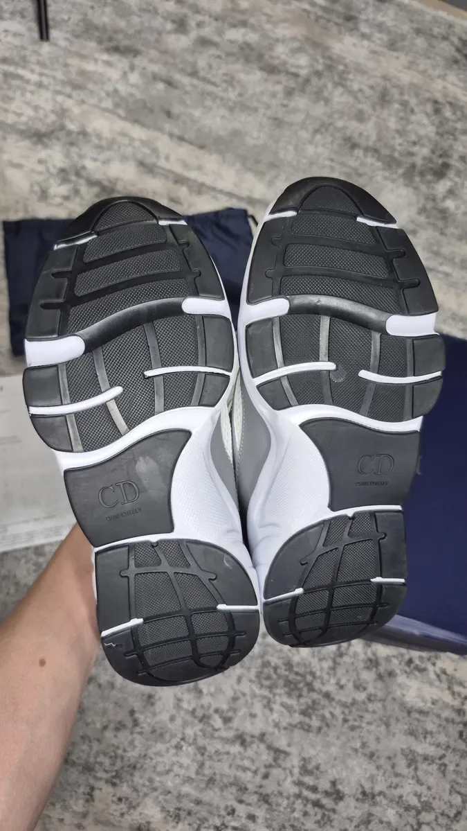 Кроссовки Dior b22 белые рефликтив | Dior b22 sneakers dior b30 white I Kpocсовки диор 622 630 в сером цвете | Dior reflective b22 — фото 6
