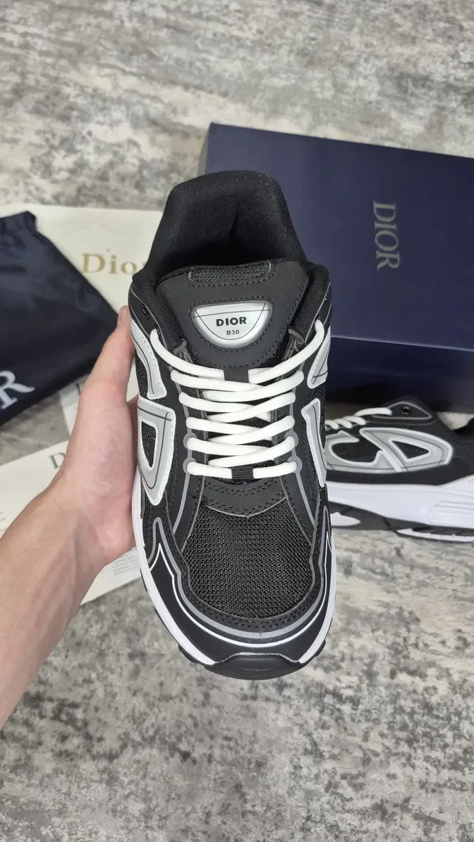 Кроссовки Dior b30 Кроссовки диор б30 бело черные Sneakers Dior b22 B30 Nike adidas Dior Christian Dior Sneakers B22 Dior b30 Диоры б30 Кристиан Диор — фото 3