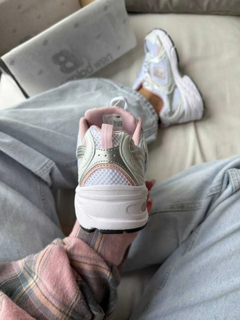 Кроссовки New balance 530 silver pink / Нью Беленс 530 серые розовые  36 37 38 39 40 — фото 5