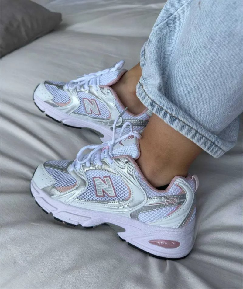Кроссовки New balance 530 silver pink / Нью Беленс 530 серые розовые  36 37 38 39 40 — фото 6