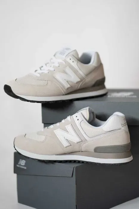 Кроссовки New Balance 574 ML574EVW бежевые Оригинал размеры 36 по 46.5 — фото 2