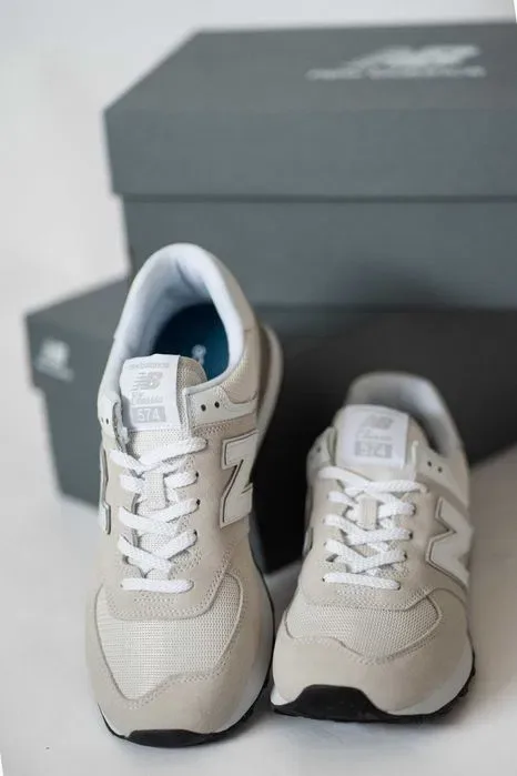 Кроссовки New Balance 574 ML574EVW бежевые Оригинал размеры 36 по 46.5 — фото 3