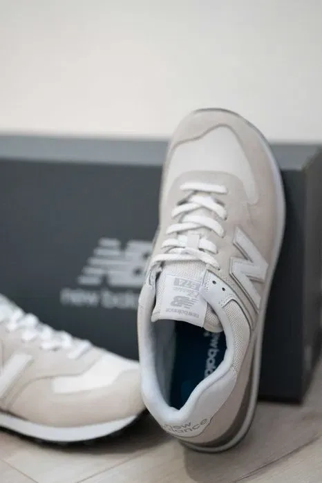 Кроссовки New Balance 574 ML574EVW бежевые Оригинал размеры 36 по 46.5 — фото 4