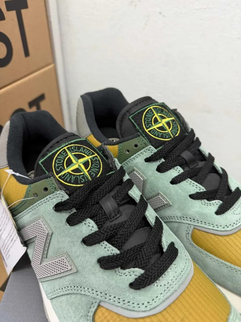 Кроссовки New balance 574 x Stone Island green / Нью Беленс 574 зеленые 41 42 43 44 45 — фото 2
