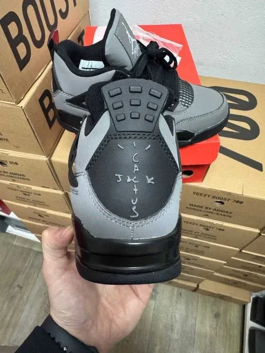 Кроссовки Nike Jordan 4 grey / Джордан cерые высокие 37 38 39 40 — фото 5