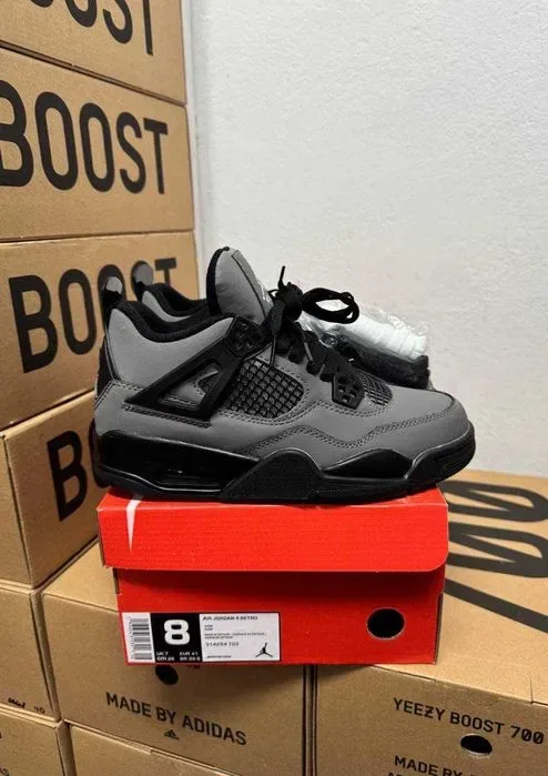 Кроссовки Nike Jordan 4 grey / Джордан cерые высокие 37 38 39 40 — фото 8