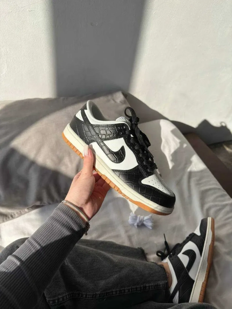 Кроссовки Nike SB Dunk Black Croc / Найк Данк черные 38 39 40 41 42 43 — фото 5