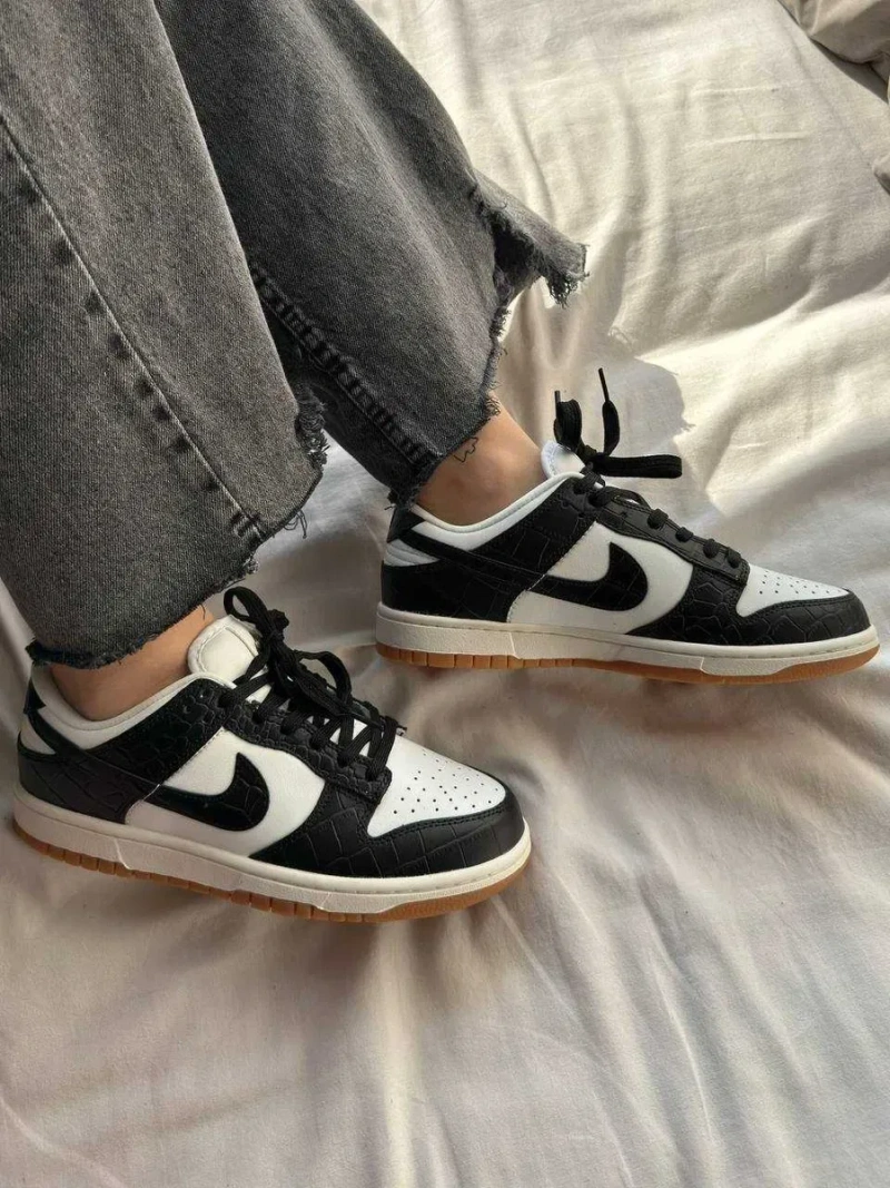 Кроссовки Nike SB Dunk Black Croc / Найк Данк черные 38 39 40 41 42 43 — фото 6