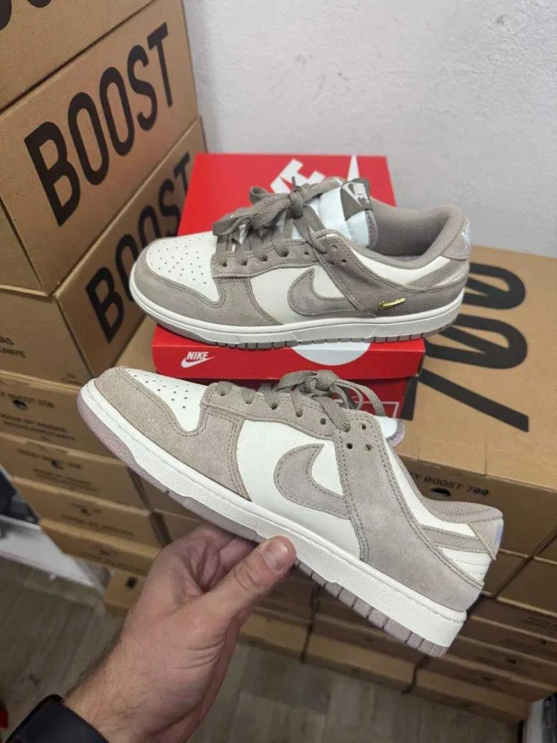 Кроссовки Nike sb Dunk sail Beige / Найк Данк бежевые замшевые 38 39 40 41 42 43 — фото 3