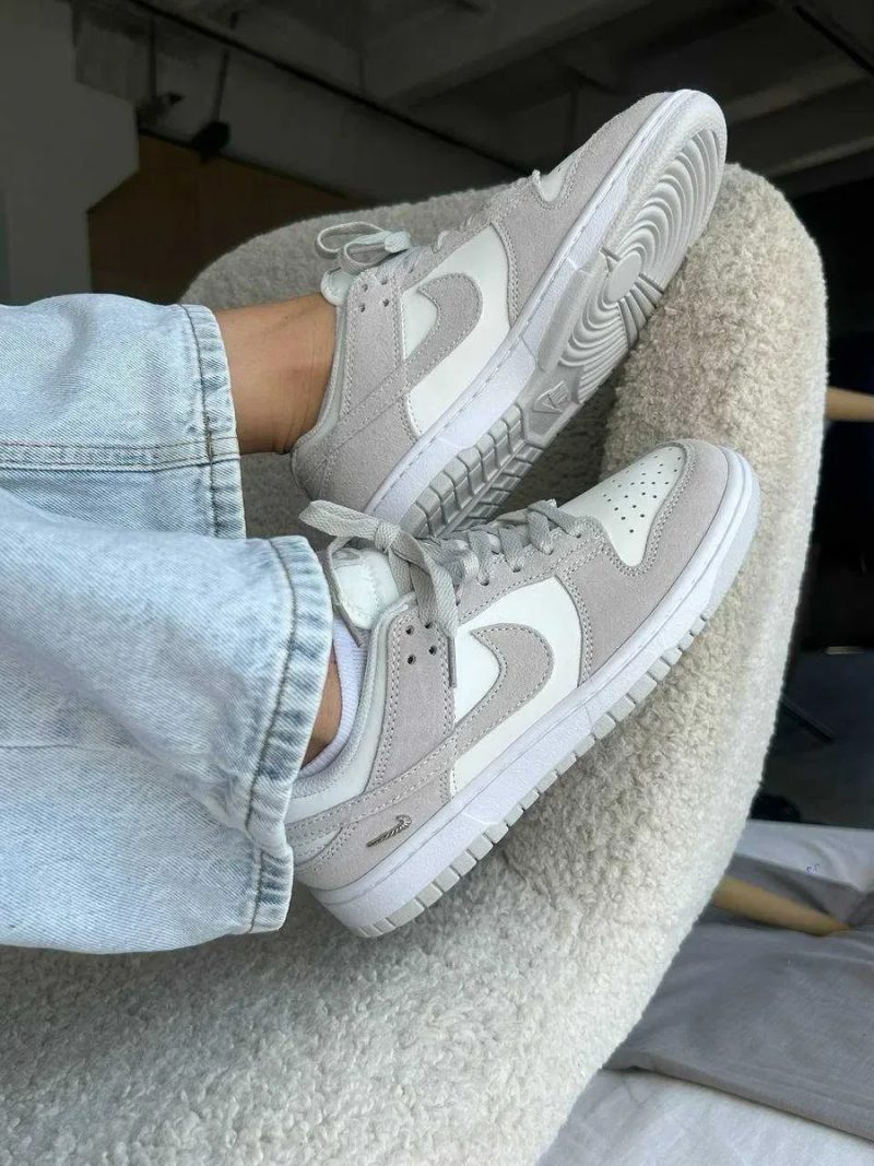 Кроссовки Nike sb Dunk sail Beige / Найк Данк бежевые замшевые 38 39 40 41 42 43 — фото 5