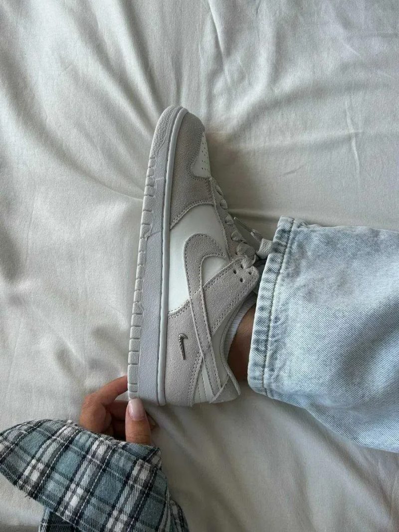 Кроссовки Nike sb Dunk sail Beige / Найк Данк бежевые замшевые 38 39 40 41 42 43 — фото 7