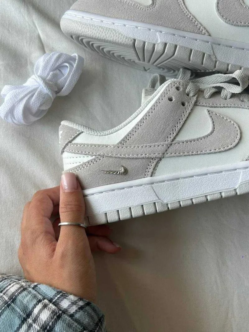 Кроссовки Nike sb Dunk sail Beige / Найк Данк бежевые замшевые 38 39 40 41 42 43 — фото 8