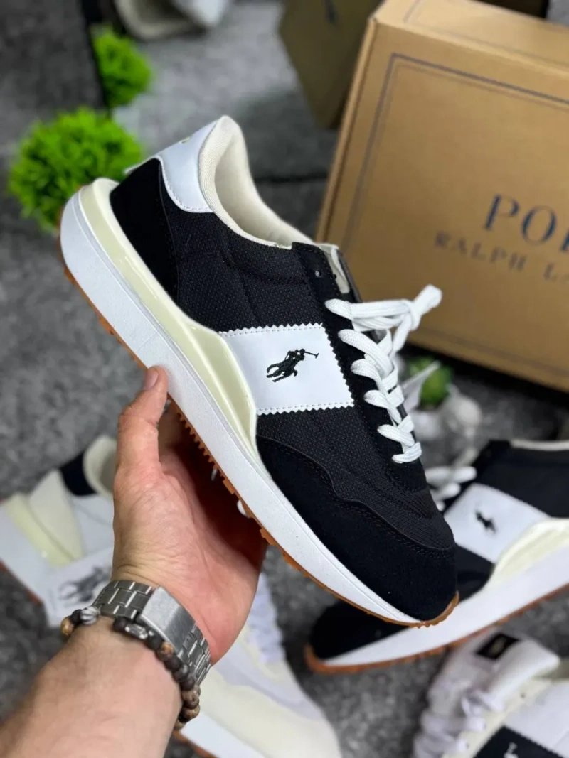 Кроссовки Polo Ralph Lauren мужские черные кроссовки Поло Ральф Лоурен белые | Кеди Поло Ральф Лоурен кросівки чоловічі білі Polo Ralph Lauren — фото 2