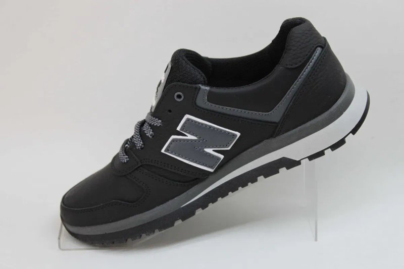 Кроссовки - туфли - кросівки New Balance кожаные (код: 12-18чер/сер) — фото 2
